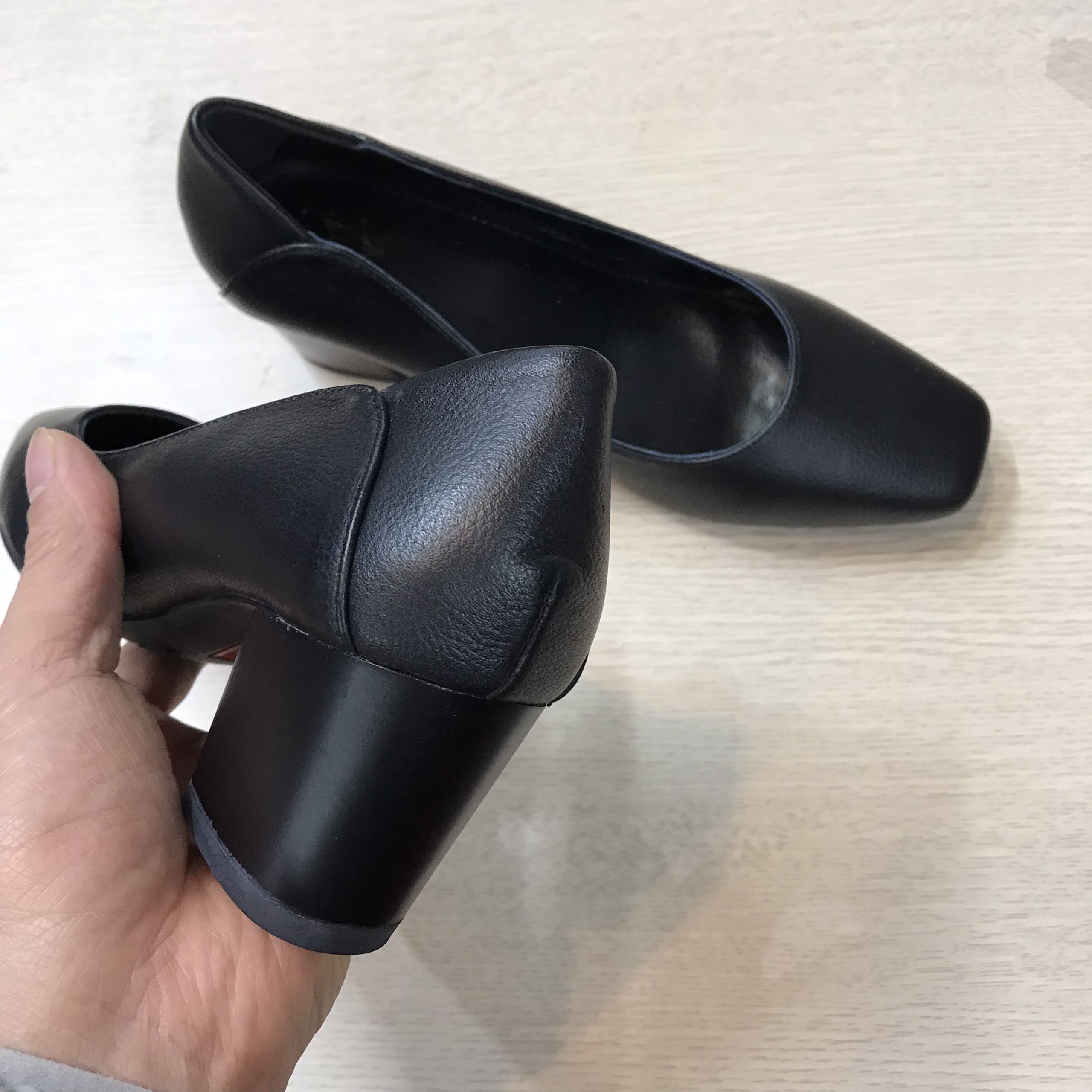 Giầy Cao Gót Nữ 5CM Da Thật VNXK