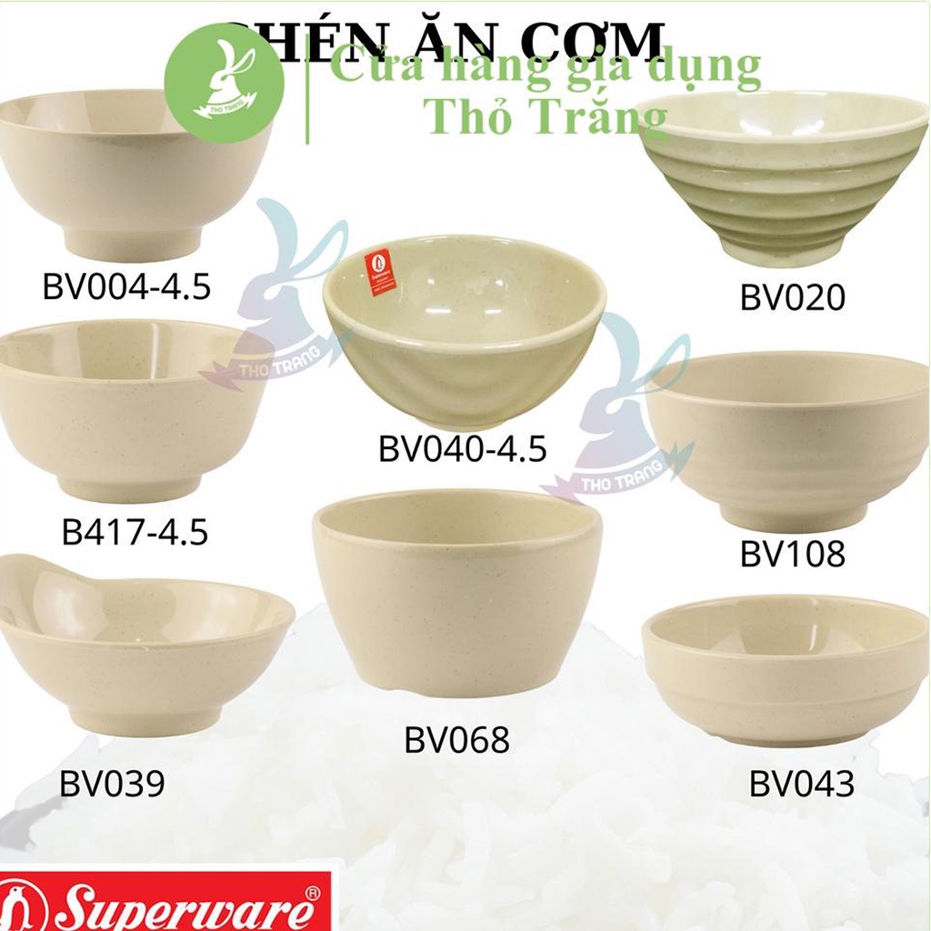 Chén Cơm Màu Nâu Melamine Srithai Superware Thái Lan Cao Cấp