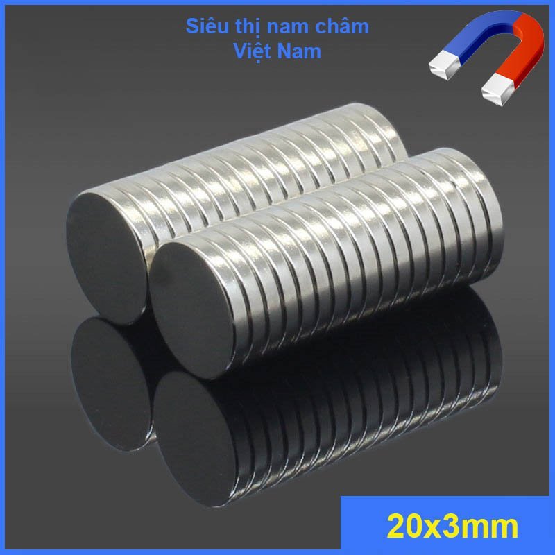 Nam châm 20x3mm set 5v, nam châm hình tròn siêu mạnh