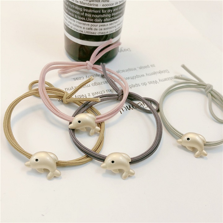Set 2 Dây buộc tóc, cột tóc hình Cá Heo con dễ thương