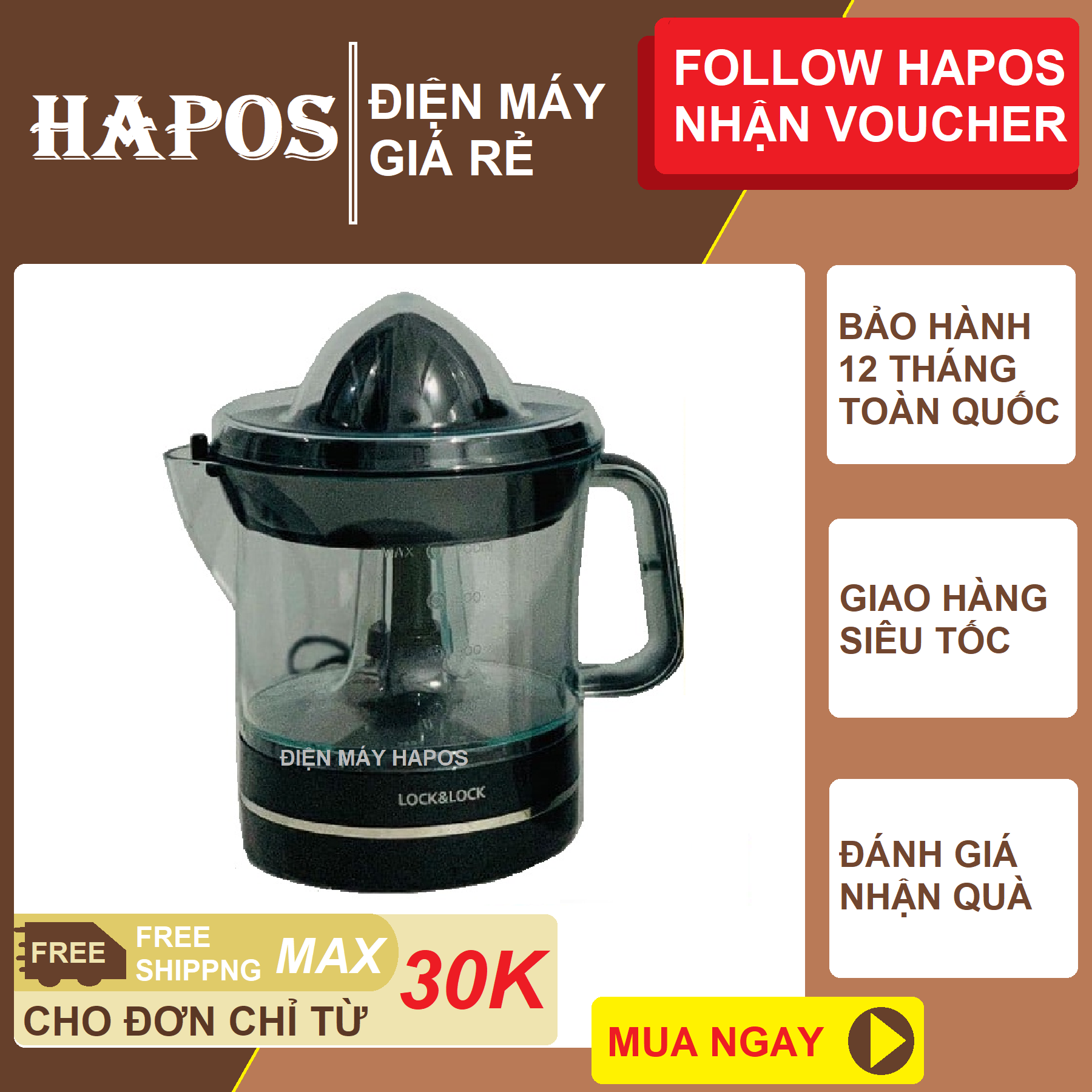 Máy Vắt Cam Lock&Lock EJJ236BLK 07L
