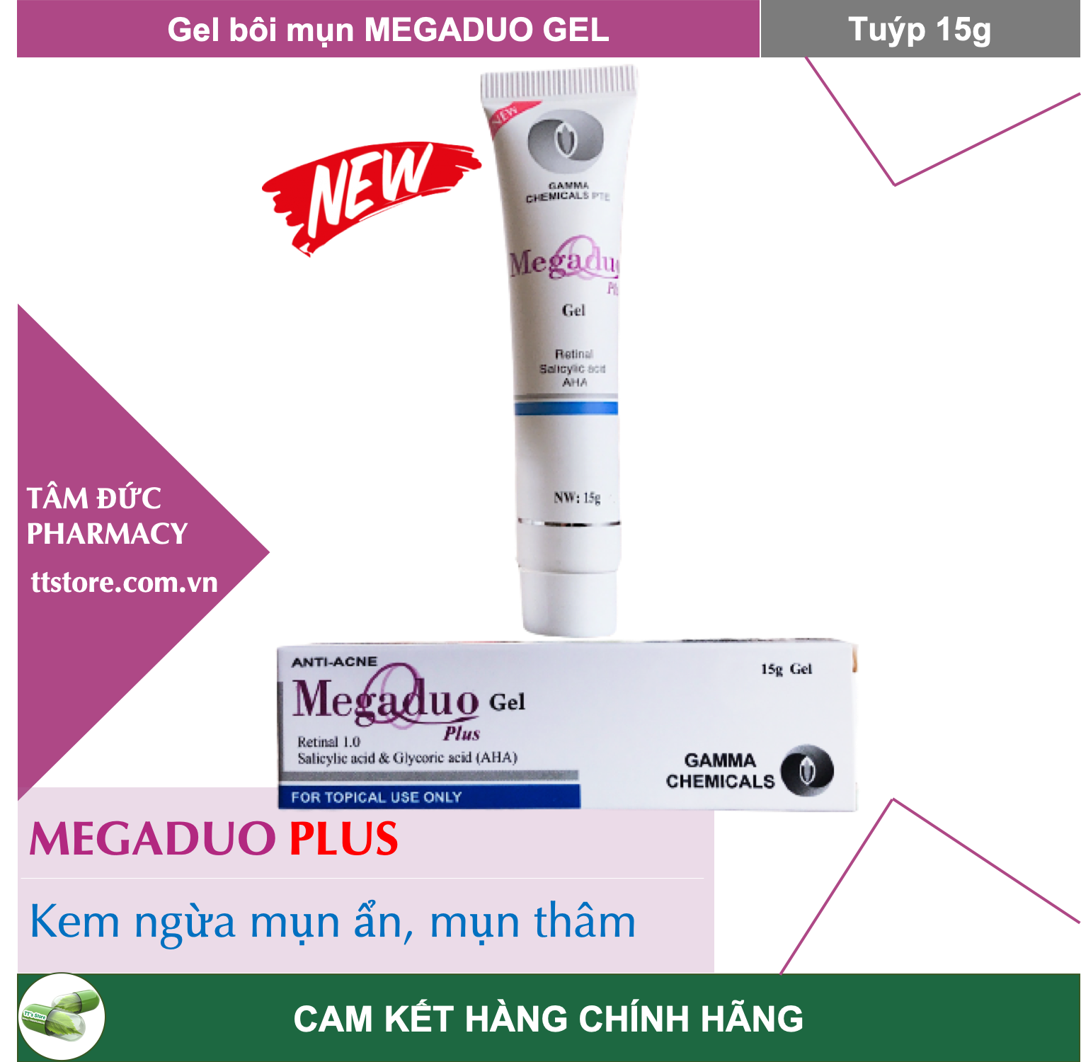 ✅(CHÍNH HÃNG) Gel giảm mụn, thâm Megaduo Gel Megaduo Plus