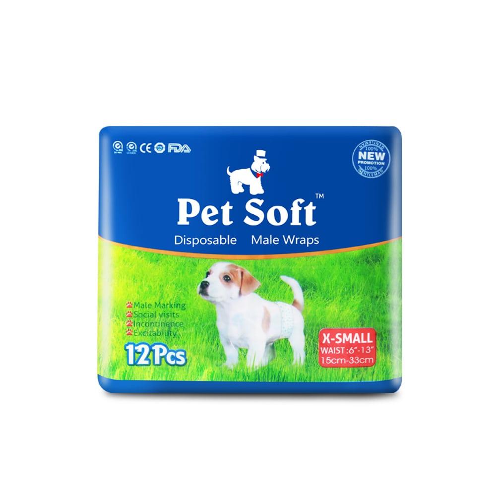Bỉm vệ sinh cho chó đực Pet Soft Size M - 1 Bịch 12 Chiếc