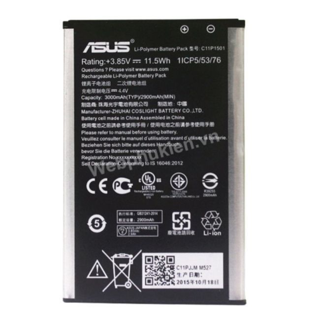 Pin asus zd551kl zenfone selfie xịn mới 100% bh 6 tháng