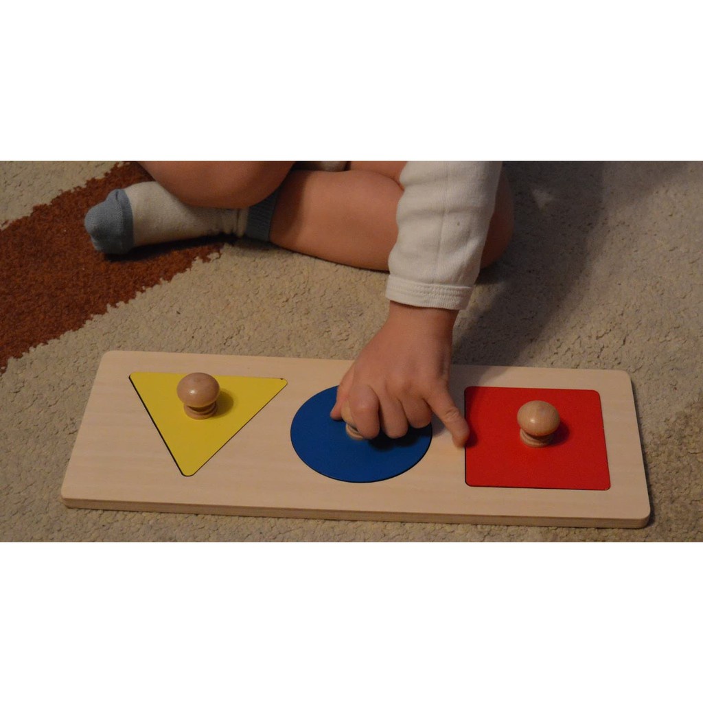 Ghép hình 3 hình cơ bản Montessori - Basic Shapes Puzzle