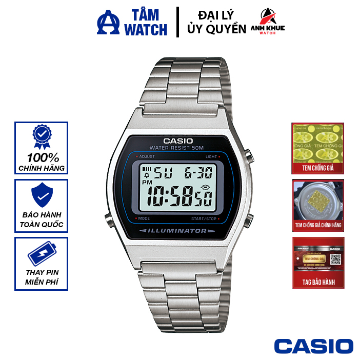 Đồng hồ nữ dây kim loại casio standard chính hãng anh khuê b640wd-1avdf