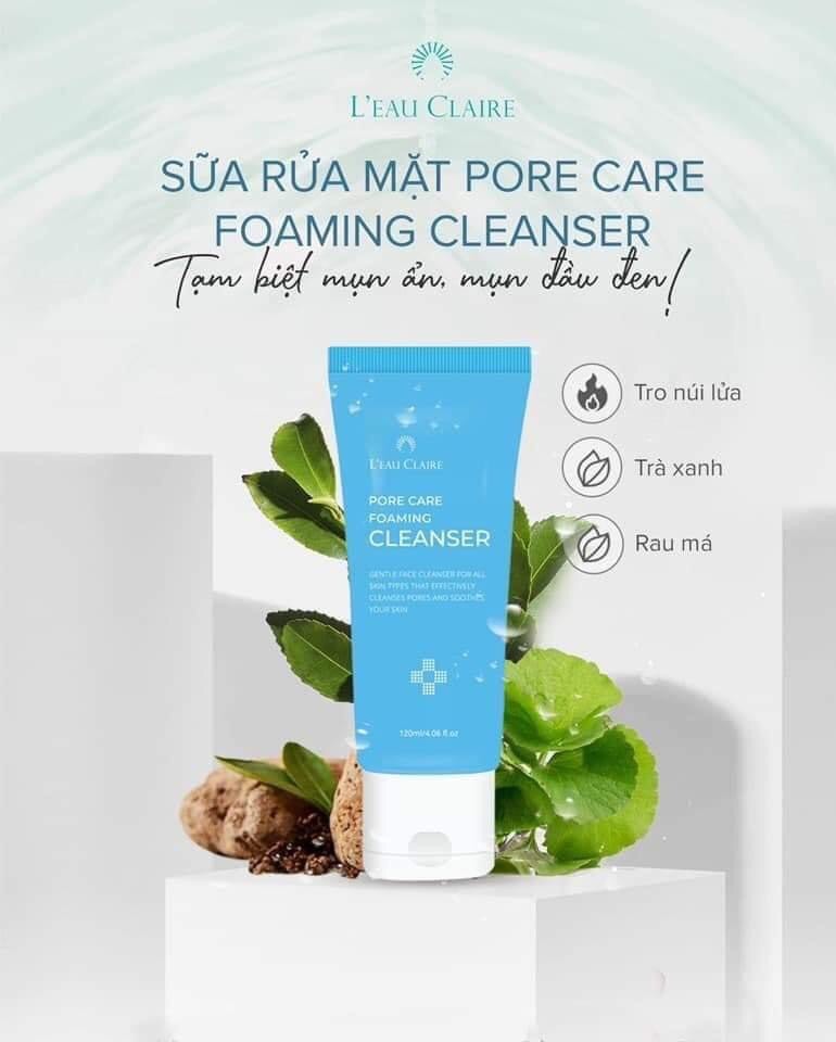 Sữa rửa mặt tro núi lửa Leau Claire 120ml