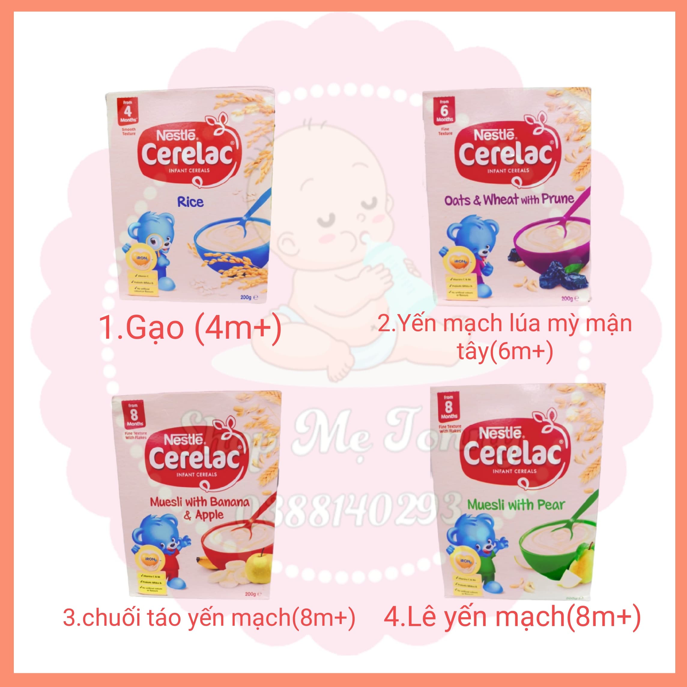 (Date tháng 4/2021)Bột Ăn Dặm Nestle Cerelac Đủ vị 200g