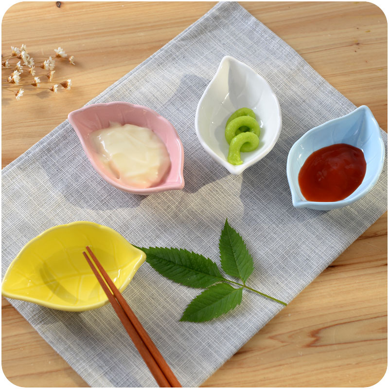 Bát ăn dặm gốm sứ cho bé hình lá KIDOTA