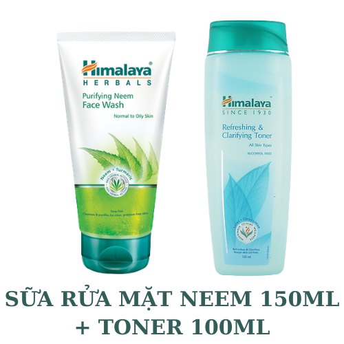 [HÀNG CHÍNH HÃNG]Bộ làm sạch dịu nhẹ và cân bằng độ ẩm cho da - (Neem Face Wash + Toner)