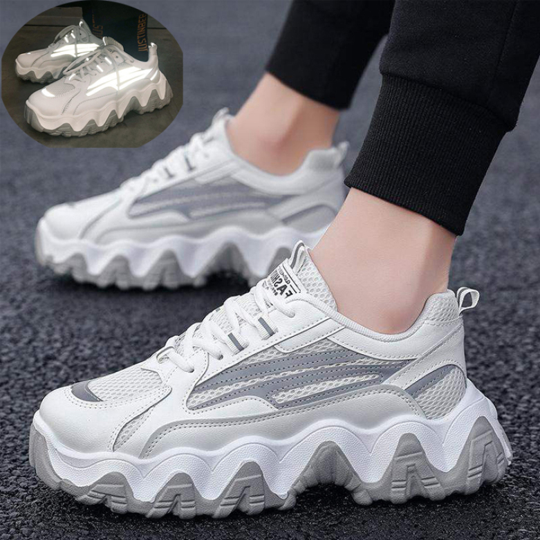 Giày thể thao nam sneaker Tăng 5cm chiều cao Phản Quang TAIKI Kiểu Dáng Mạnh Mẽ Cực Kì Ngầu - GN100 giá rẻ