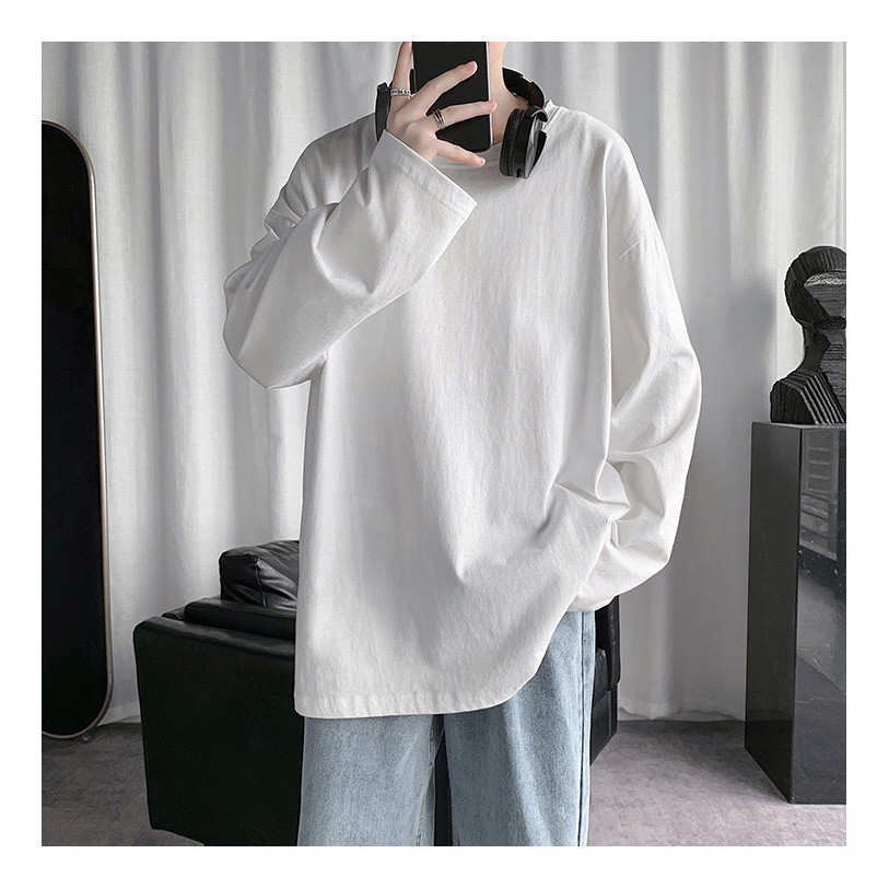 Áo Phông Tay Dài Unisex Phom Rộng