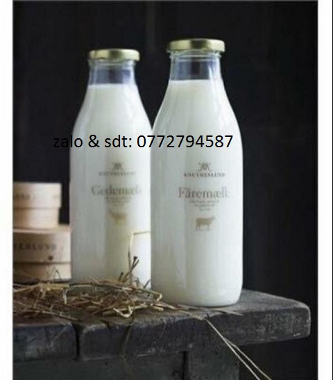 Chai thủy tinh đựng sữa, mật ong 1000ml (1 lít)