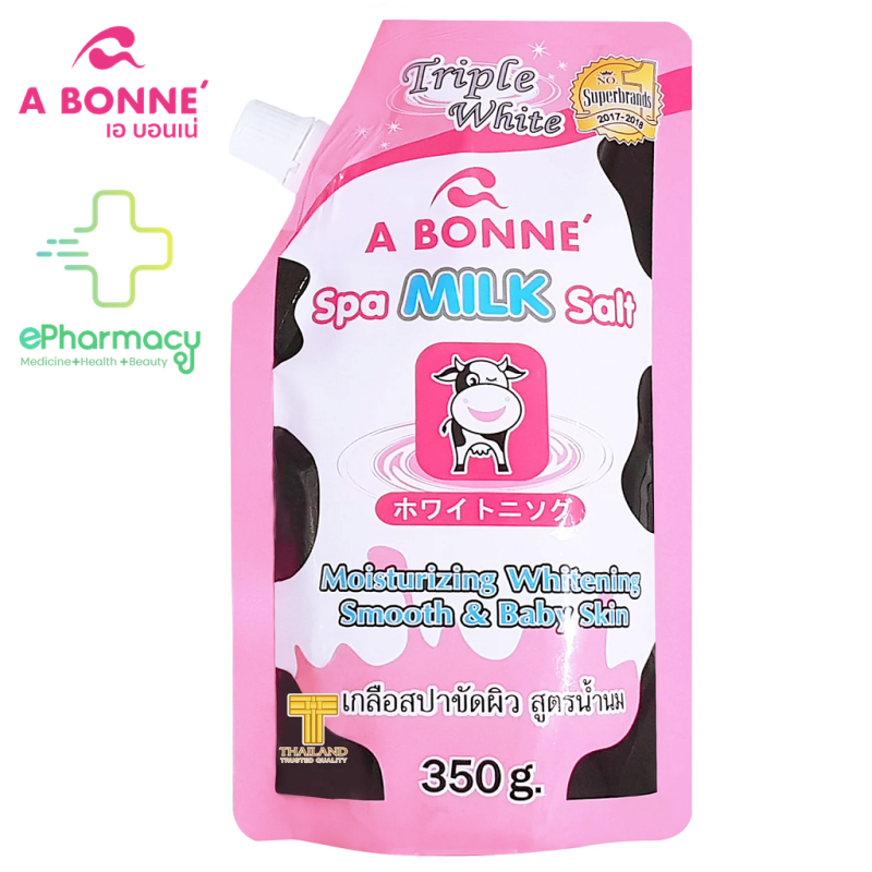 Muối Tắm Tẩy Tế Bào Chết A Bonné Triple White Spa Milk sữa bò giảm mụn lưng Thái Lan 350g