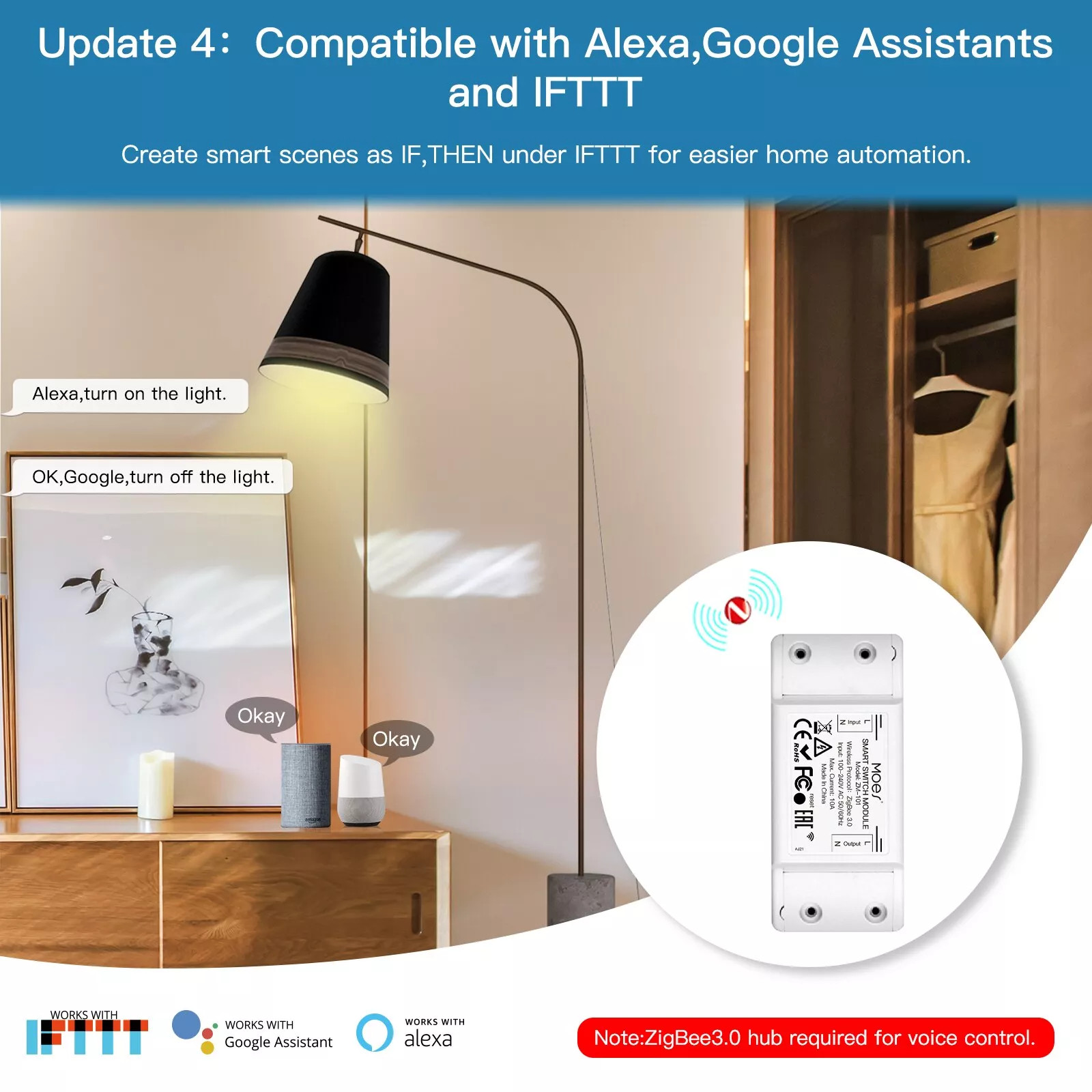 Công Tắc Zigbee Điều Khiển Từ Xa Tuya Basic