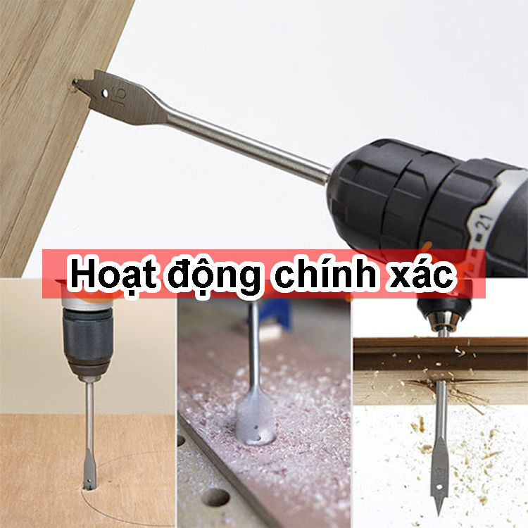 Bộ 6 mũi khoan khoét Gỗ đuôi cá phi từ 10-25mm