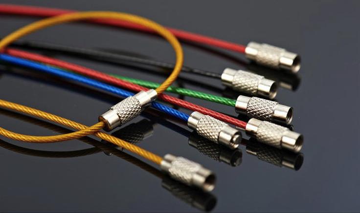 Vòng dây thép không rỉ pvc đa năng móc chìa khoá