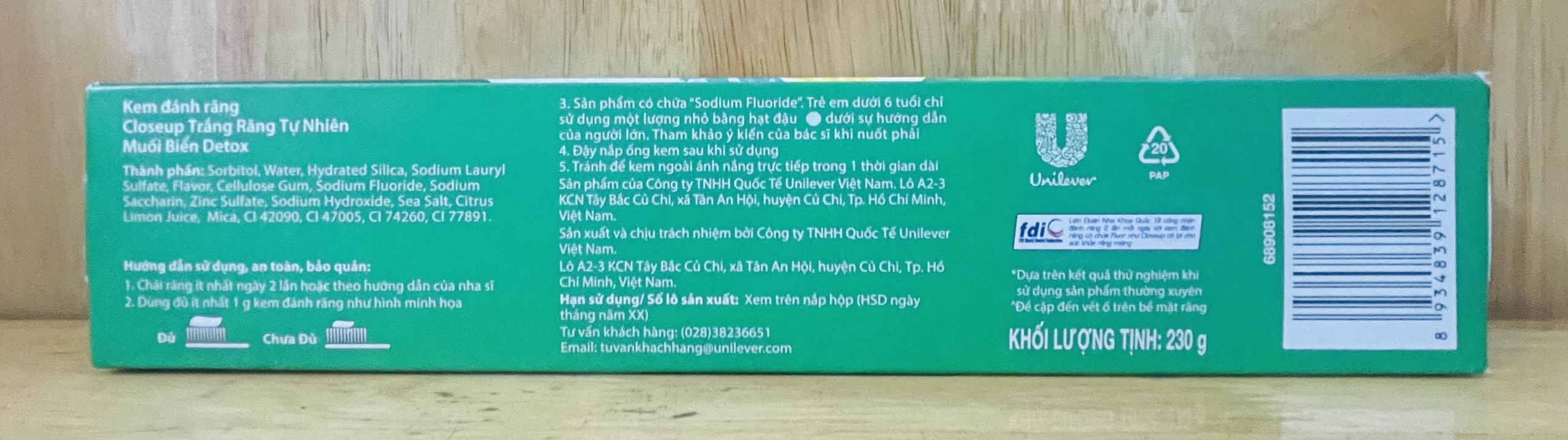 CLOSEUP kem đánh răng 230g - BACH HOA HV