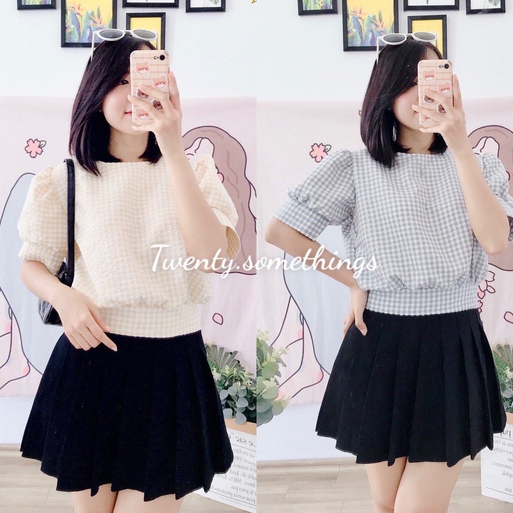 Áo Croptop Thắt Nơ Lưng Phối Ren
