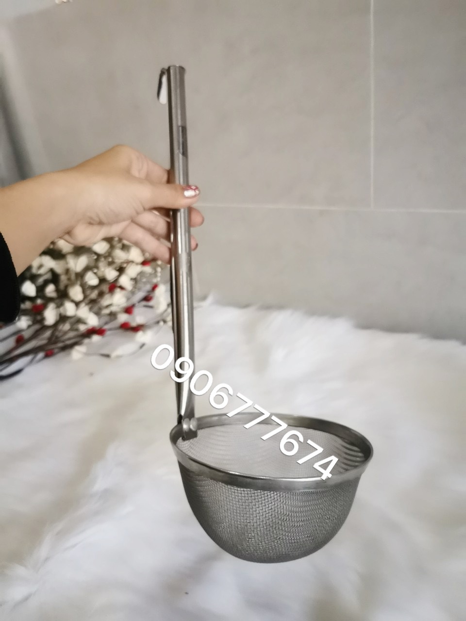 Vợt Trụng Hủ Tiếu / Trụng Bún,Phở Cán Dài