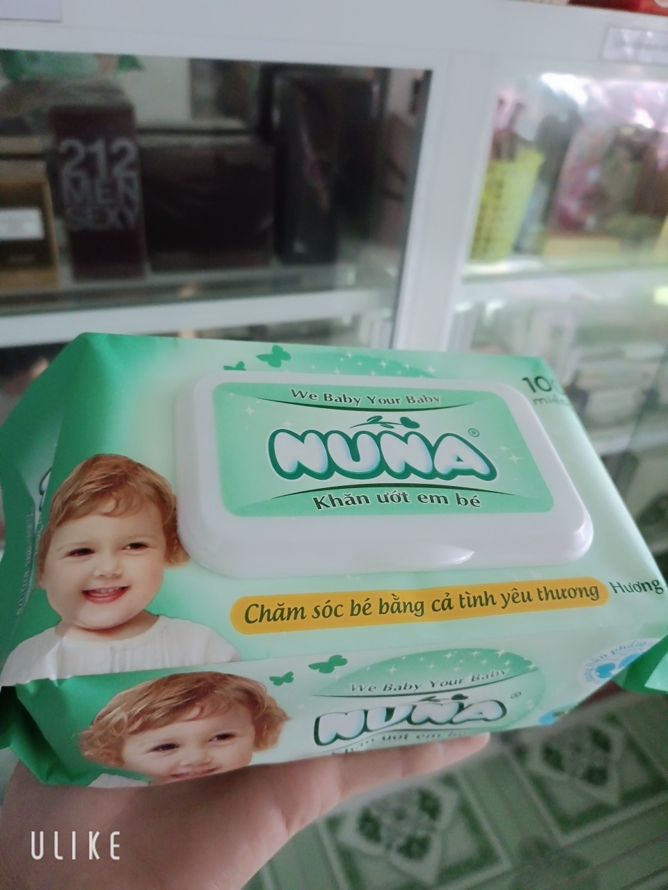 Khăn ướt em bé NUNA hương phấn 100 miếng.