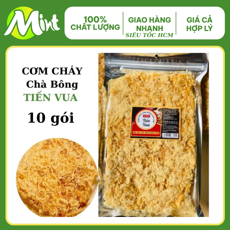 Combo 10 gói - cơm cháy tiến vua giá sỉ rẻ nhất thị trường. shop mint mint.