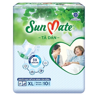 [FREESHIP] Combo 4 gói tã dán người lớn Sunmate size XL10