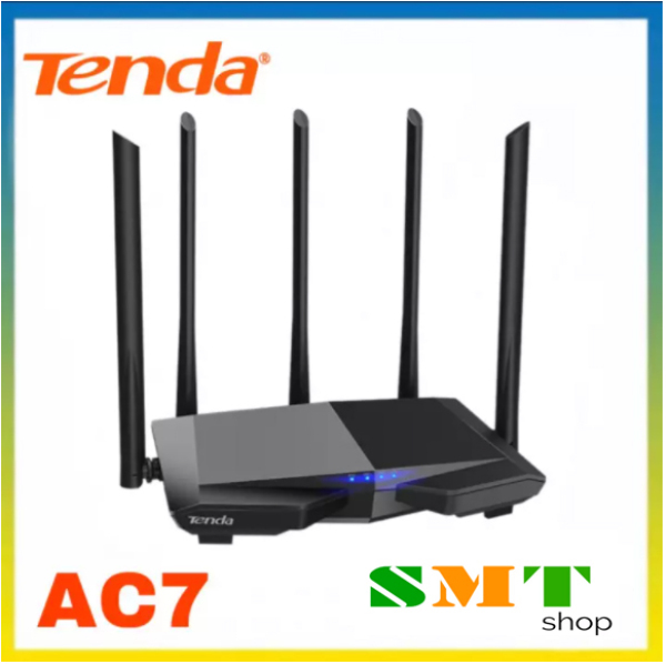 Thiết bị phát Wifi chuẩn AC 1200Mbps Tenda AC7 model wifi 5 râu - bộ phát sóng kích sóng nối sóng khuếch đại wifi xuyên tường moden wifi - BH 1 NĂM