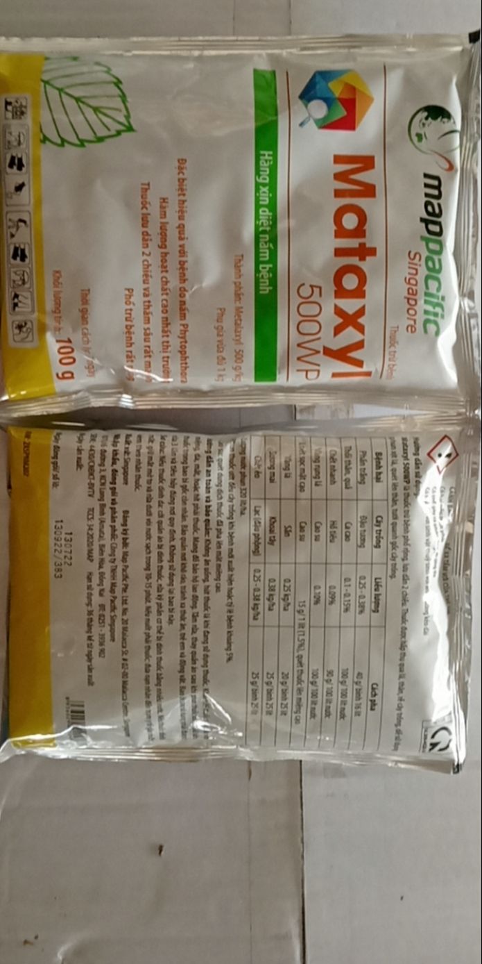 Thuốc Trừ Bệnh MATAXYL ( Mẫu Mới) 500 WP gói 100gr