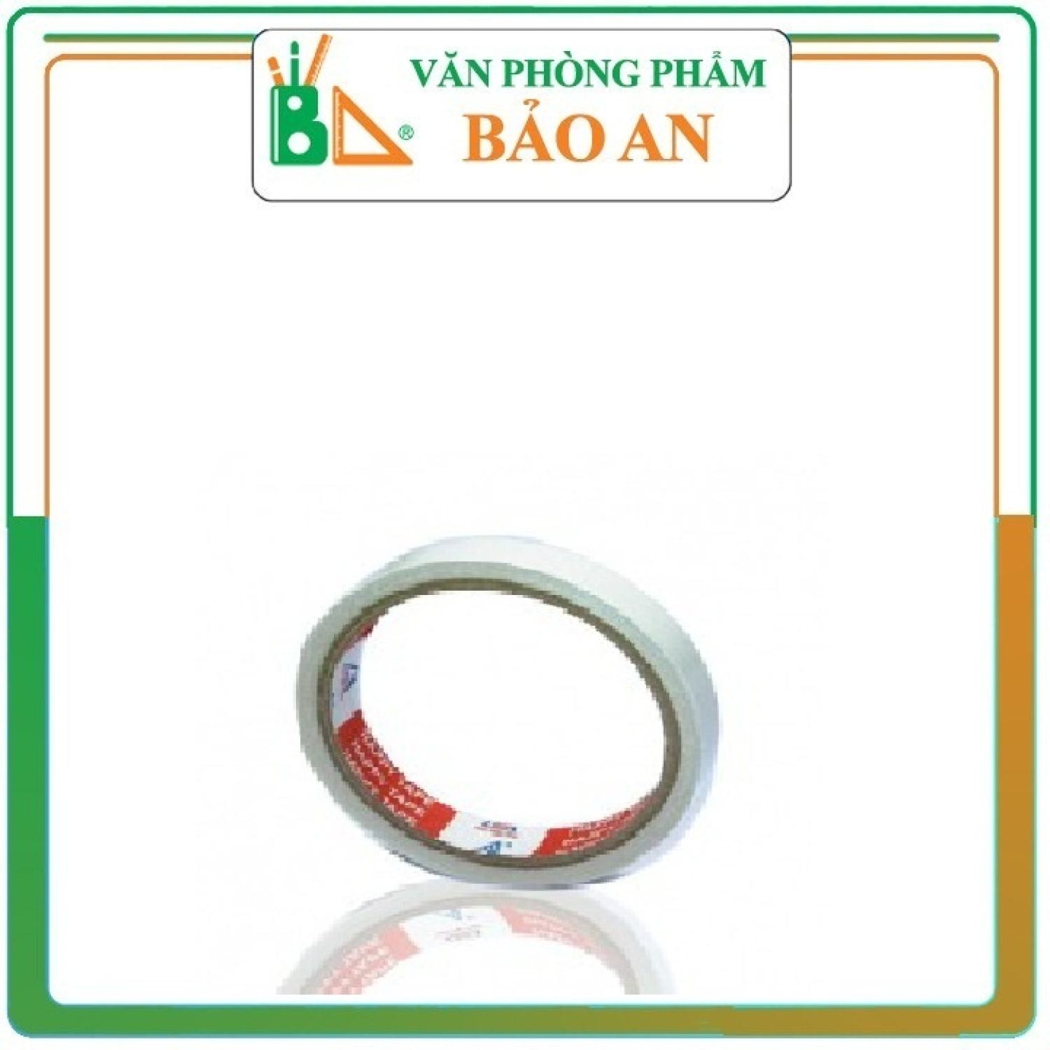 Băng dính 2 mặt kích thước 1,5cm dài 14m - văn phòng phẩm bảo an