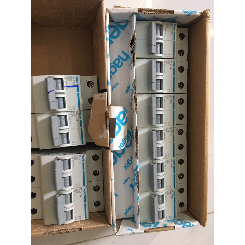 [HCM]Cầu Dao Tự Động MCB 2P 10A Hager - MY210E