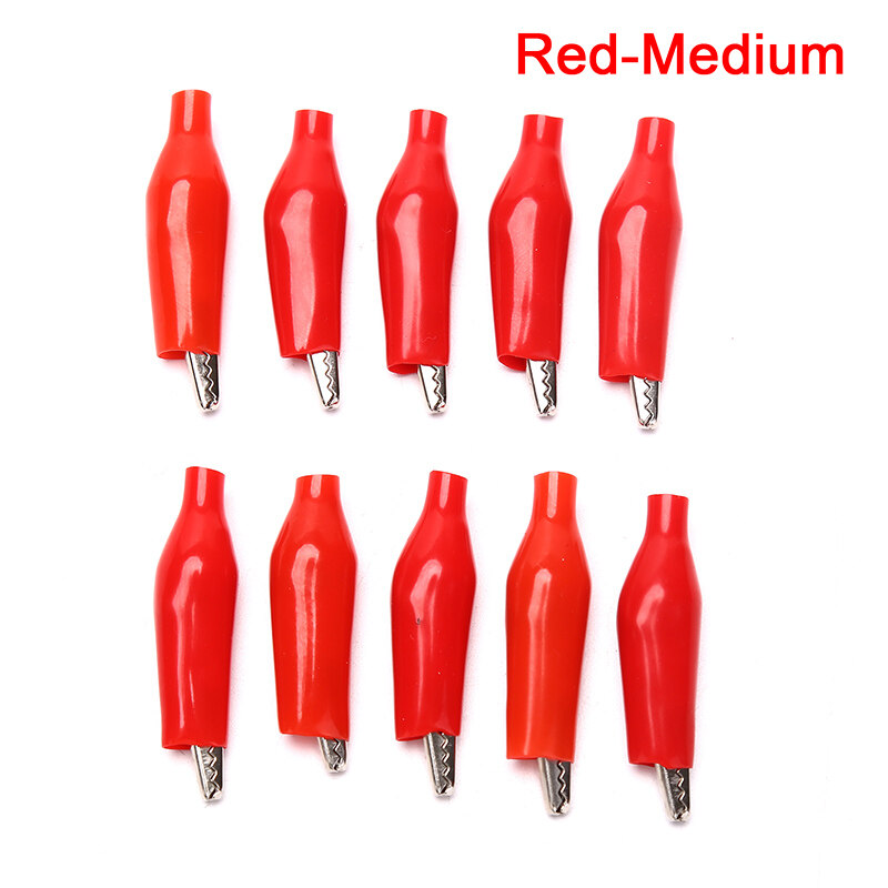 Combo 10 Chiếc Kẹp Cá Sấu [ Siêu Rẻ ]  Nhiều Kích Thước  [ 1 cặp đỏ đen ]