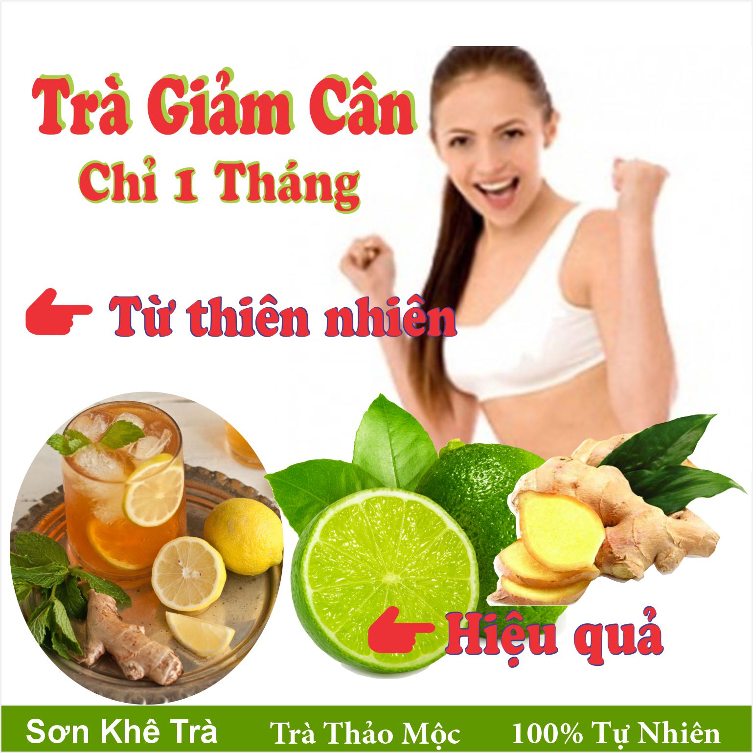 Sả Gừng Chanh giảm cân hiệu quả 10 gói