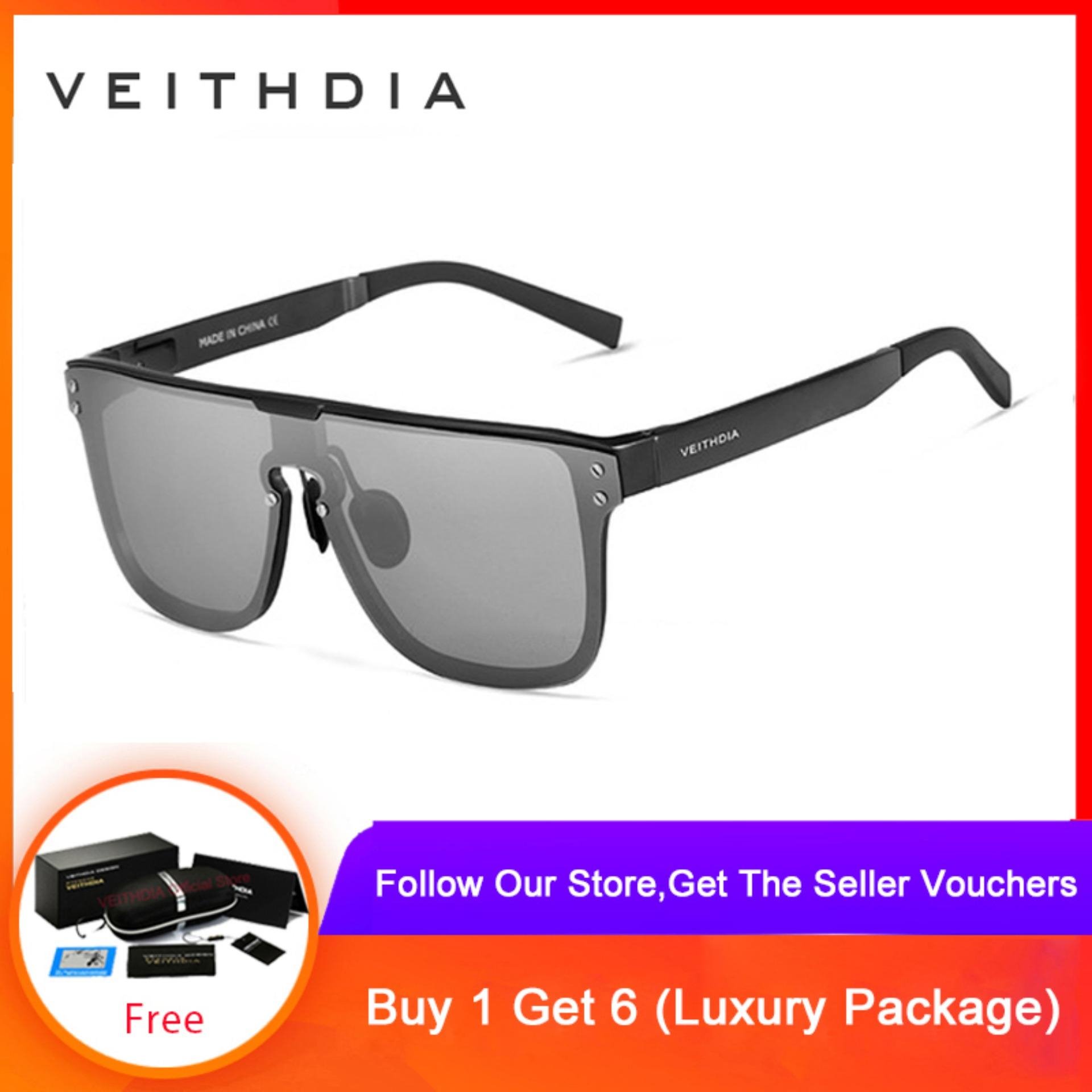 VEITHDIA Fashion Retro Aluminum Sunglasses Polarized Eyewear Accessories Sun Glasses For Men 6881