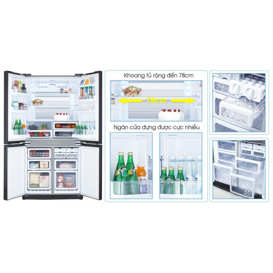 TỦ LẠNH SHARP INVERTER 556 LÍT SJ-FX630V-ST (TỦ LẠNH DOUBLE FRENCH - PREMIUM 626L) - Hàng Chính Hãng (Chỉ Giao Khu Vực Hà Nội)