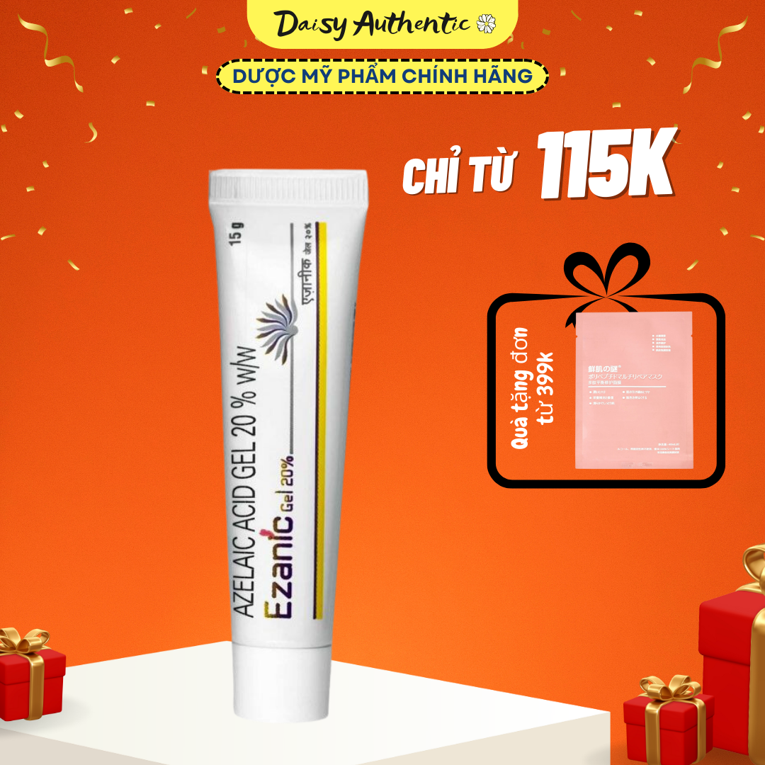 Kem Chấm Mụn Ezanic Gel Azelaic Acid 20% 15gr – Mờ thâm, Giảm mụn
