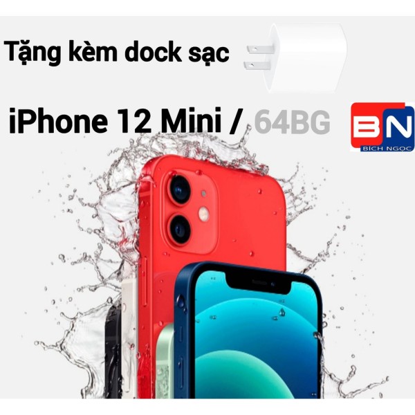 [HCM][Trả góp 0%]Điện thoại iPhone 12 Mini 64GB - hàng nhập khẩu new 100% + Dock sạc 20W