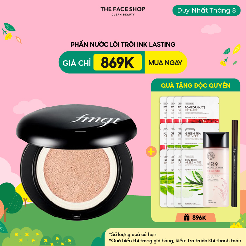 Phấn nước trang điểm fmgt ink lasting cushion free spf 50+ pa +++ 12g