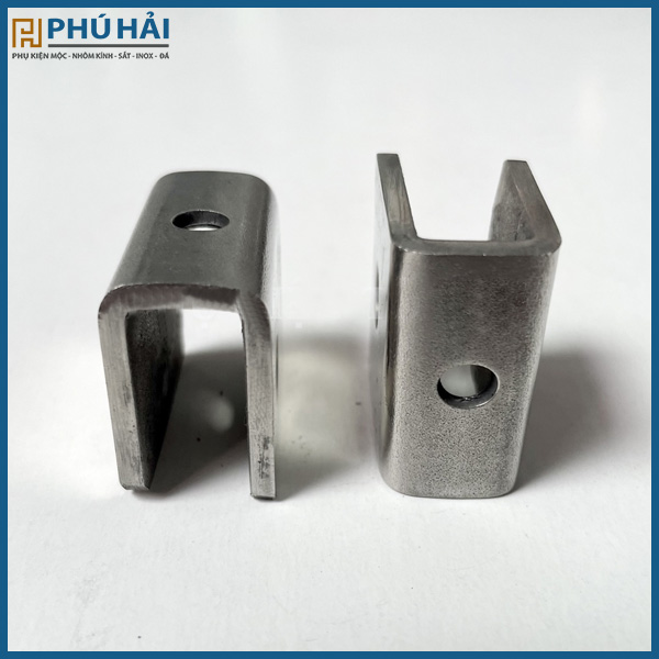 Kẹp kính vuông U inox 304 nhỏ