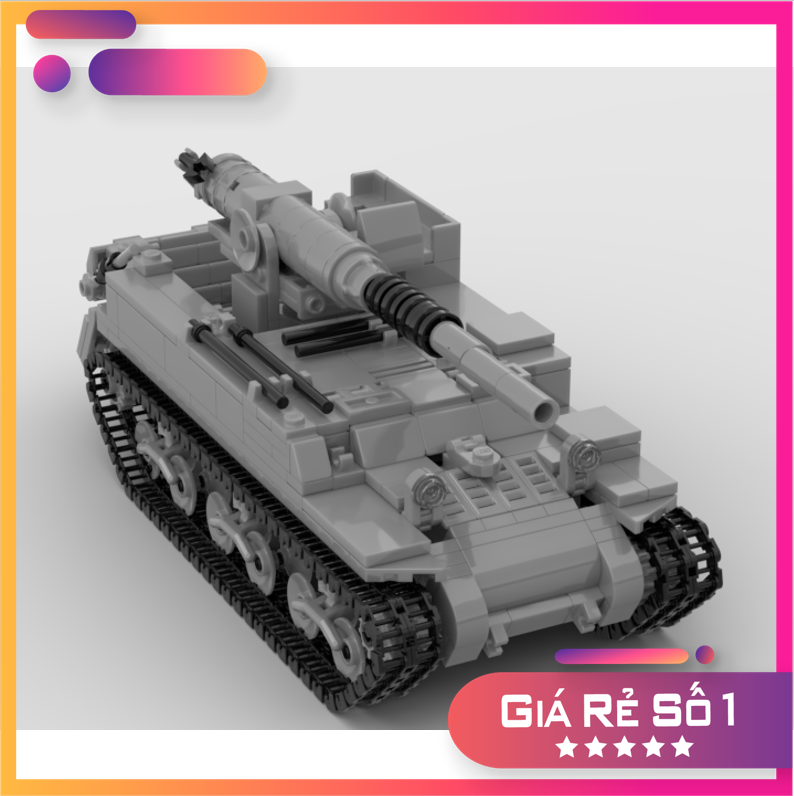 Đồ chơi lắp ráp lego moc tank m12 gmc