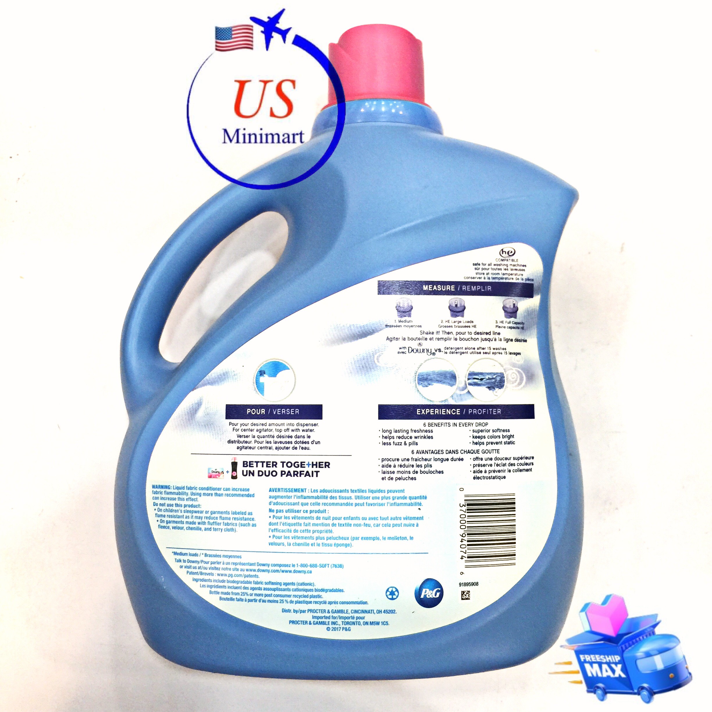 Nước xả vải ULTRA DOWNY của MỸ (có 2 size)