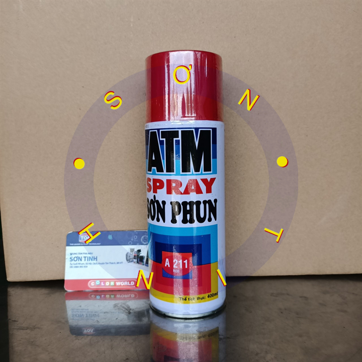 Sơn xịt phun ATM hoặc Win màu đỏ đậm A211