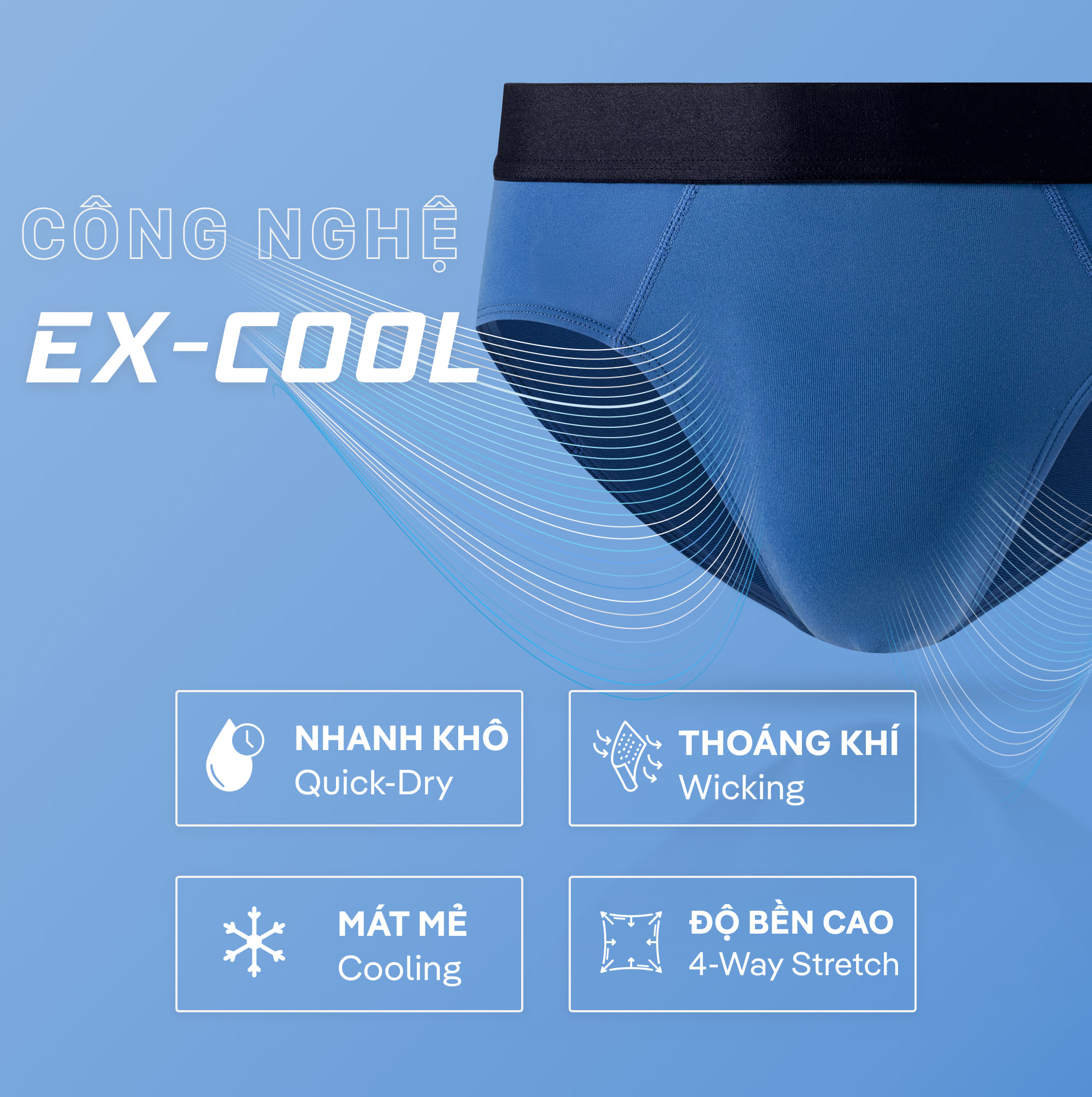 [ĐÓN CHỜ 12.05 TẶNG QUÀ ĐƠN TỪ 299K]Combo 03 Quần lót nam Brief Excool Function - Coolmate
