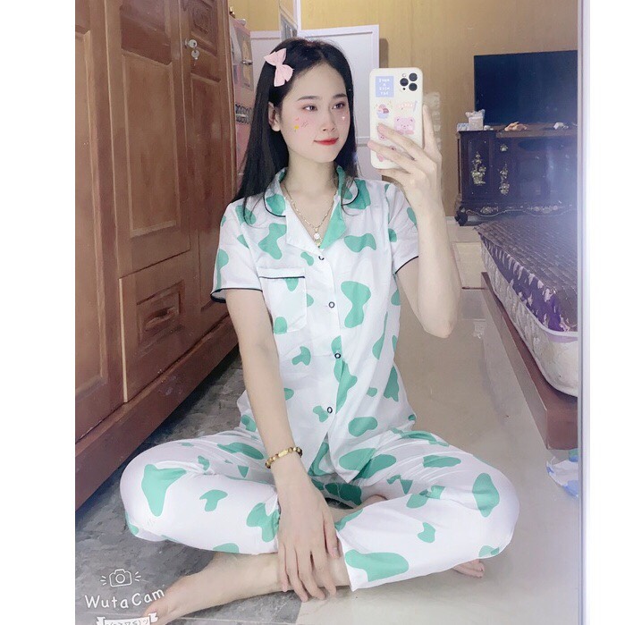 (Ib chọn mẫu) Pizama áo cộc quần dài (40~60kg tùy chiều cao)