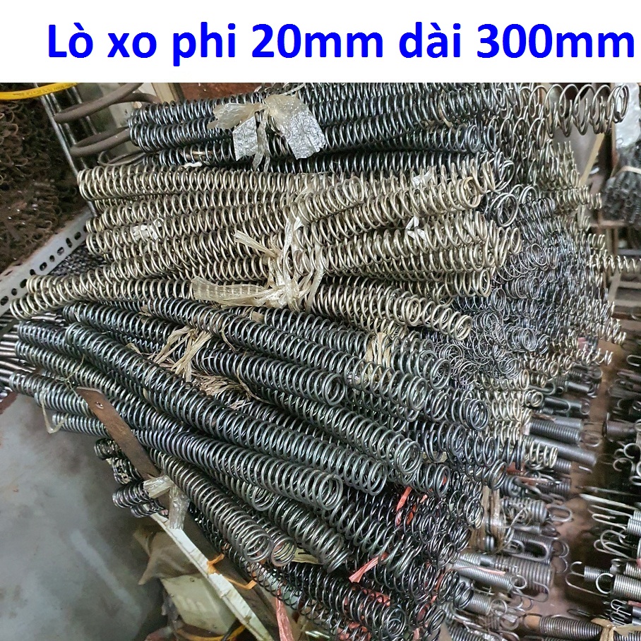 Lò xo nén phi 20mm dài 300m