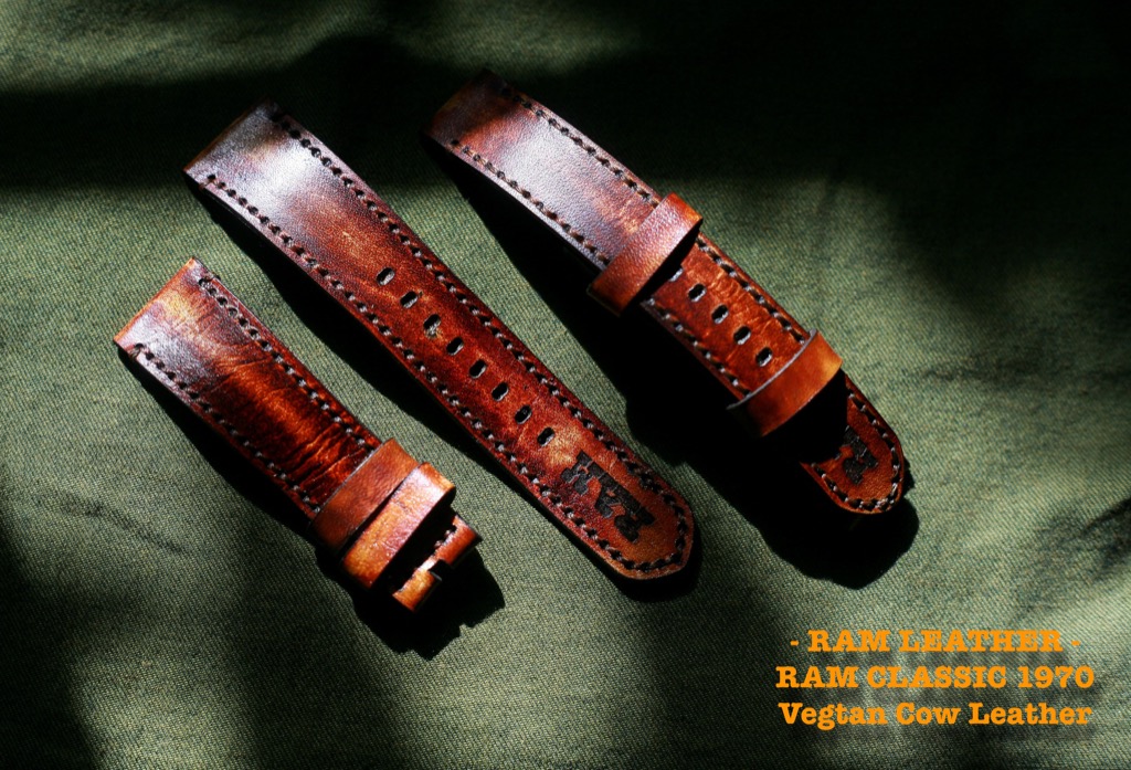 Handmade genuine cow leather watch strap RAM Leather size 18mm, 19mm, 20mm, 21mm, 22mm, Casio 1200, AW