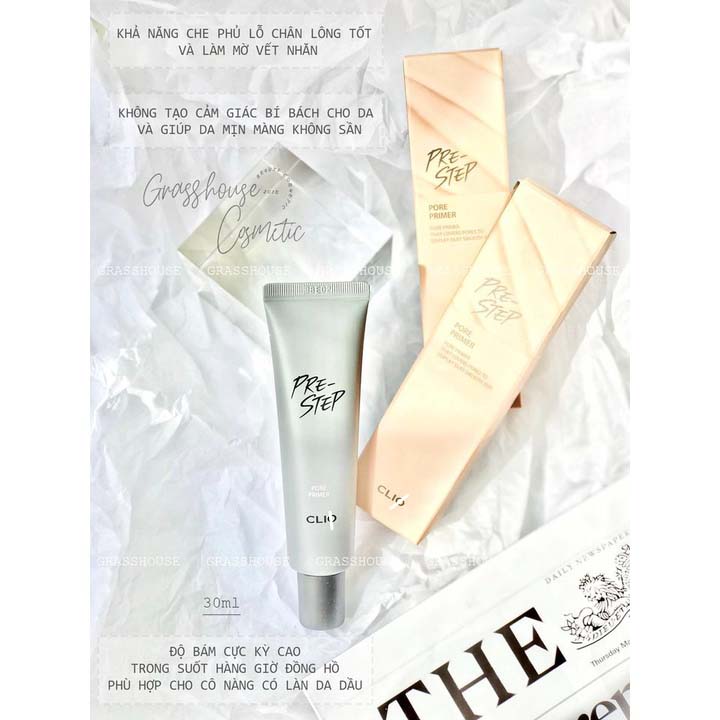 Kem Lót Kiềm Dầu Clio Kill Cover Pre-Step Pore Primer (30ml)