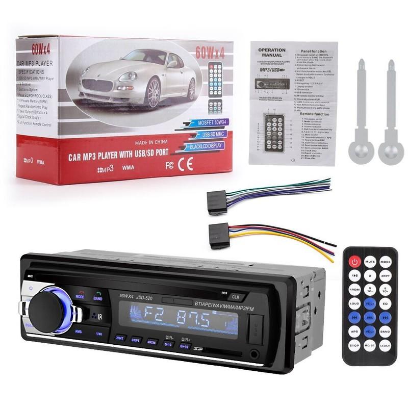 Đầu nghe nhạc MP3 hỗ trợ Bluetooth kiêm Đài FM cho Ô tô 24V JSD