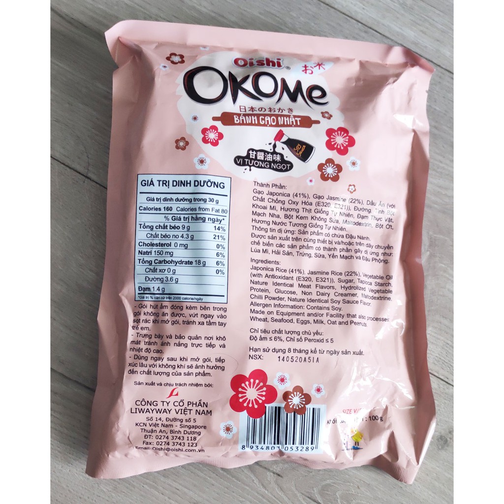 Bánh gạo Nhật OKOME Oishi 100gr