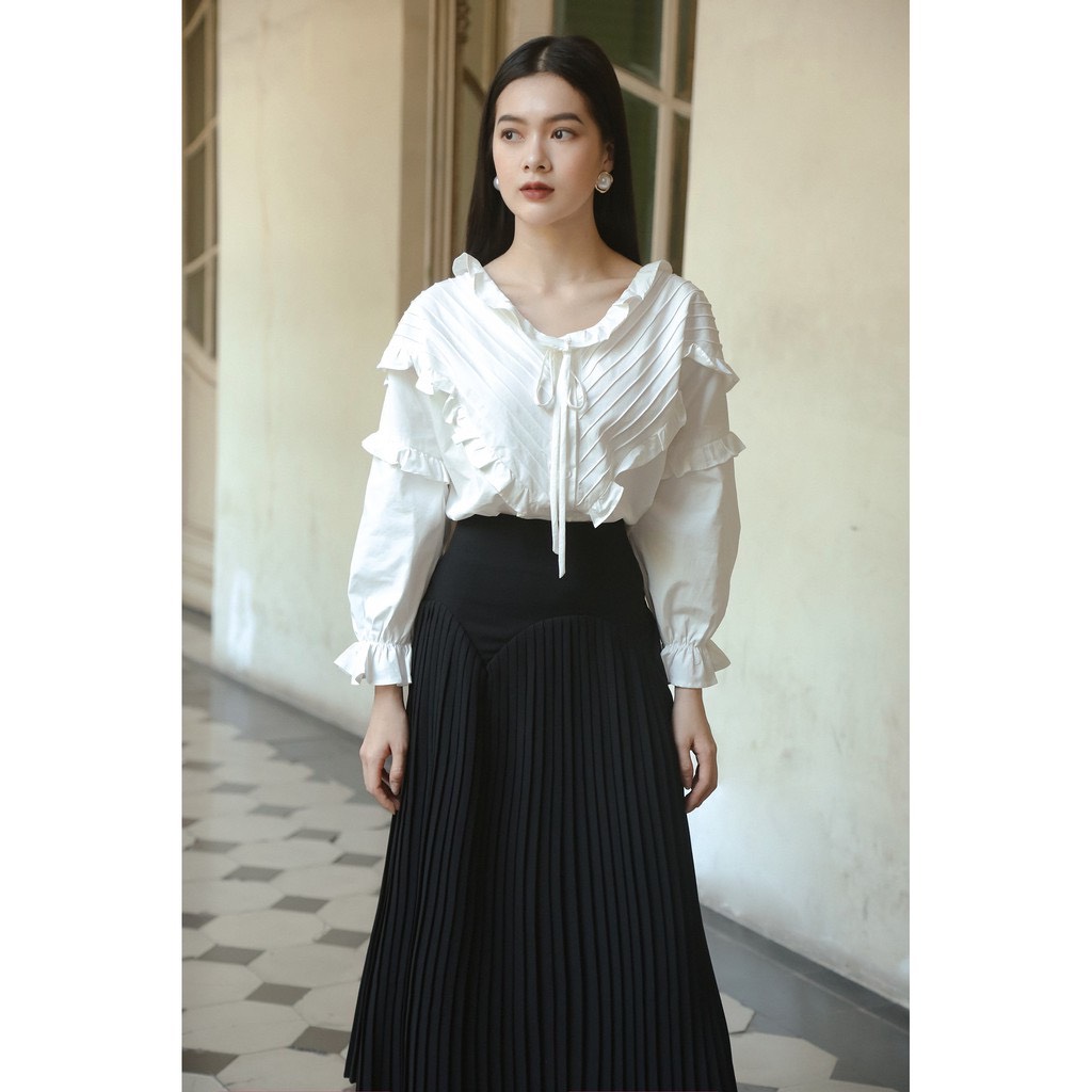 Moda de Lita - Chân váy midi xếp ly hình vòm